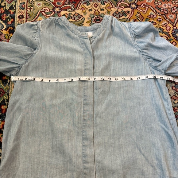 ROWAN PUFF SLEEVE CAPRI SHIRT CAROLINA BLUE Women’s Large Tencel - Picture 10 of 12